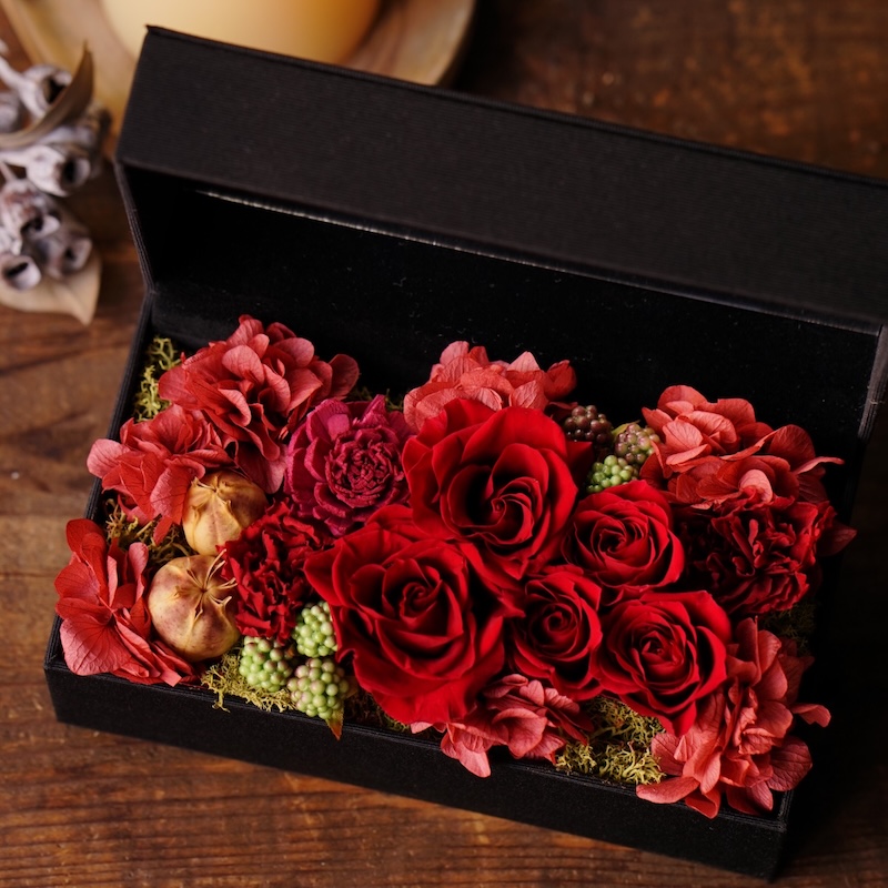 GROUNDの還暦祝い　フラワーボックス