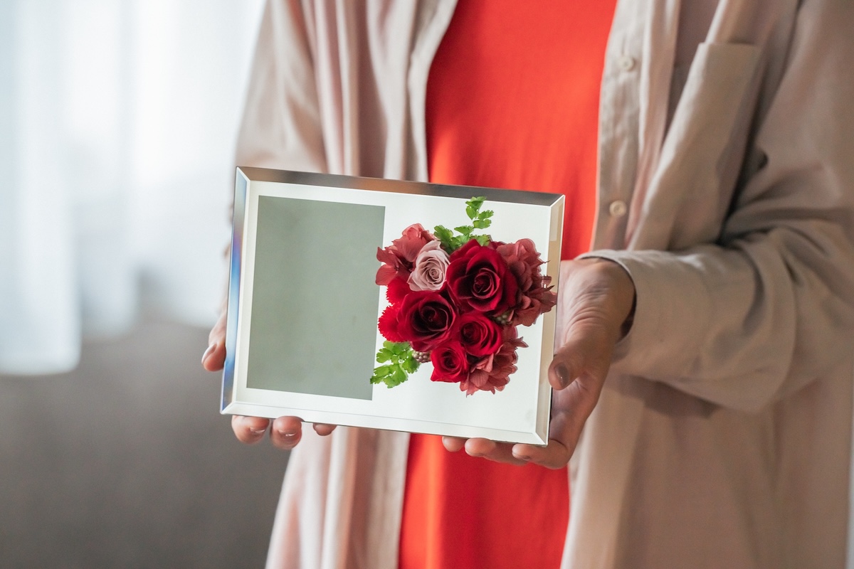 GROUNDの還暦祝いのプリザーブドフラワー