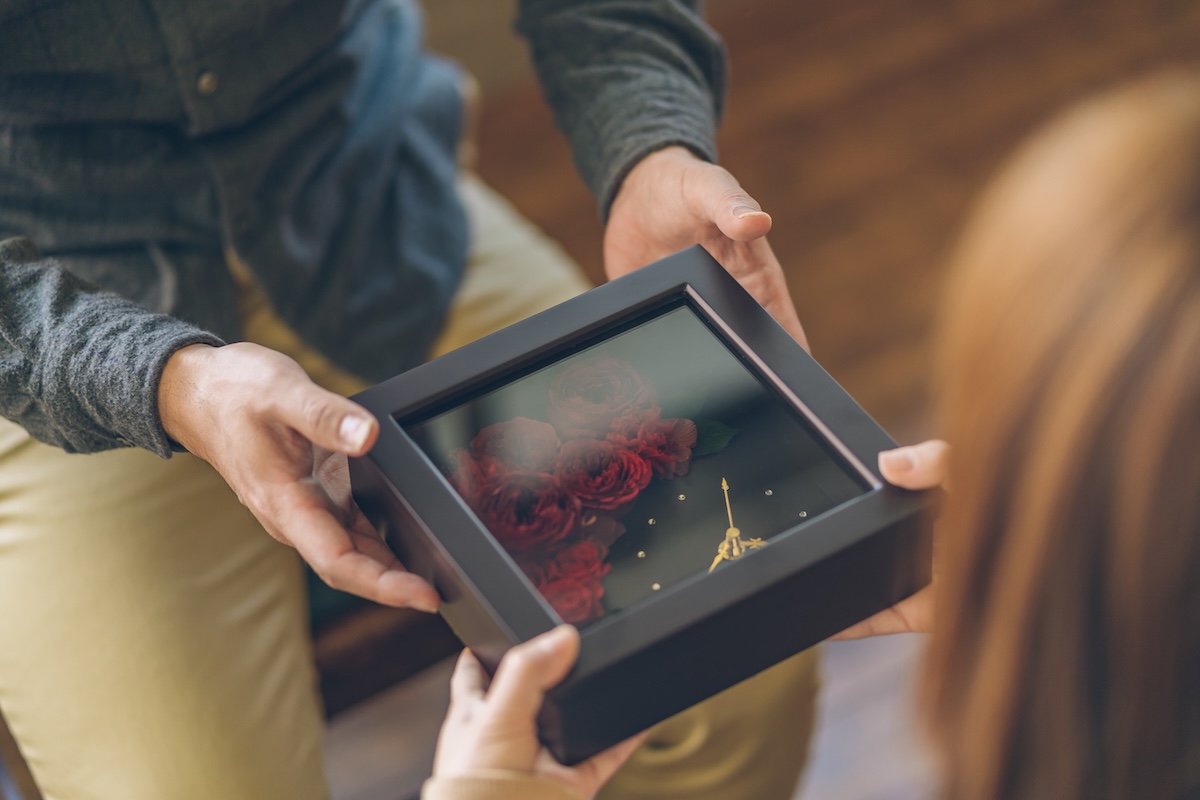 プリザーブドフラワーの還暦祝い