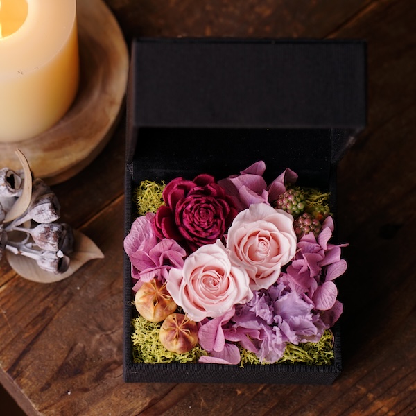 GROUNDの喜寿祝いのフラワーボックス