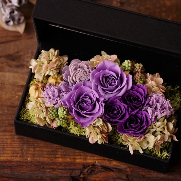 GROUNDの喜寿祝い　フラワーボックス