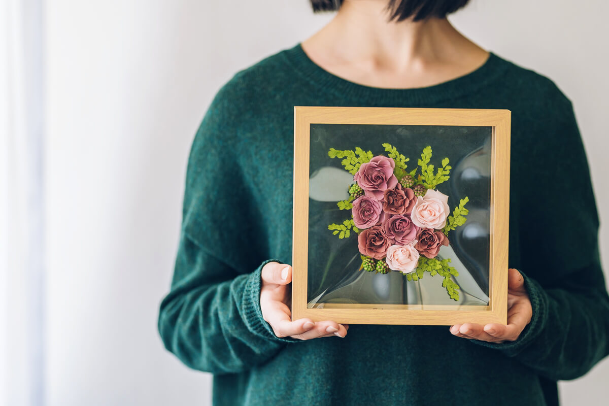 母の日のお供えプリザーブドフラワー