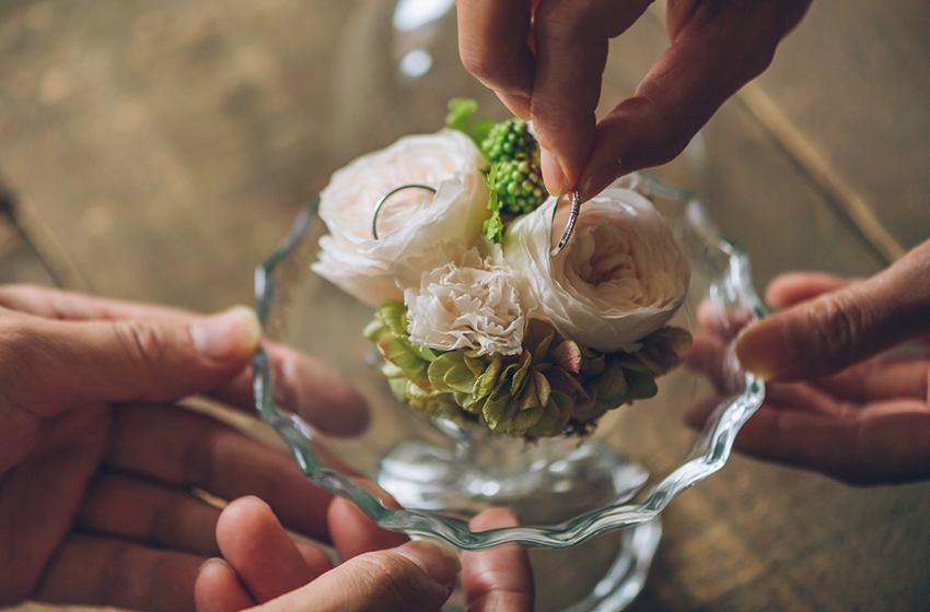 プリザ　リングピロー